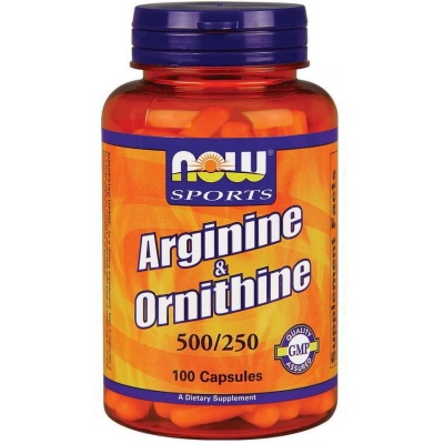 Л-аргинин NOW Arginine + Ornithine  100 капсул