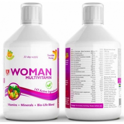 Витамины Swedish Nutra Woman Multivitamin vitamins + amino complex 500 мл