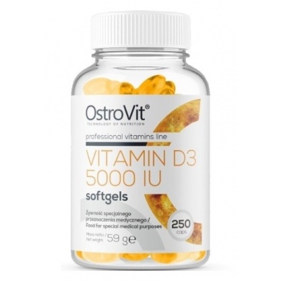Витамины OstroVit Vitamin D3 5000 IU 250 капсул